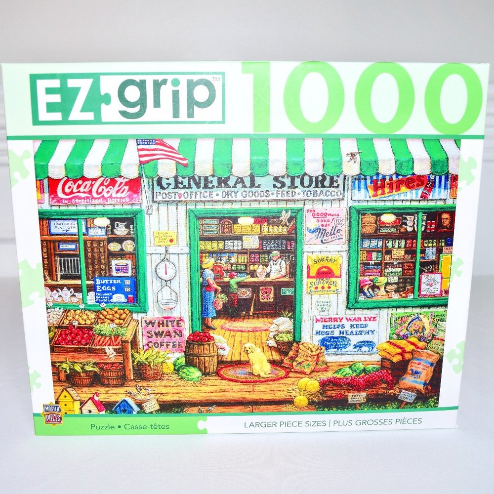 NEW EZ-Grip 1000 Piece General Store Scene Puzzle